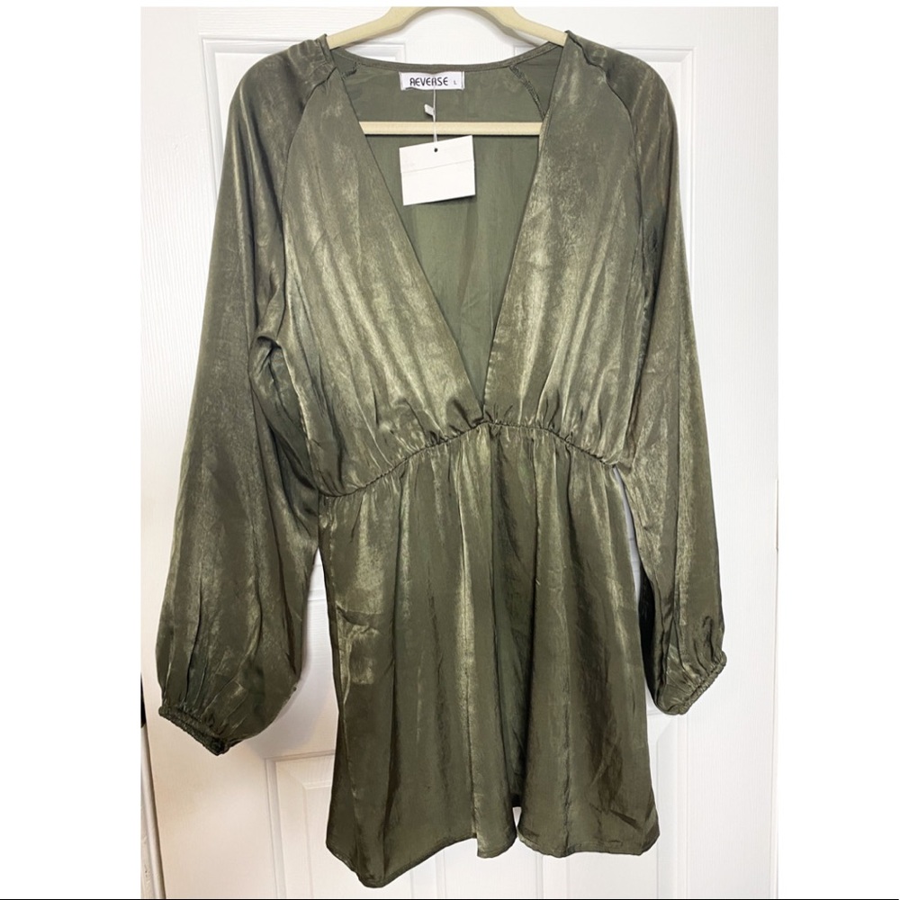 Olive Long Sleeve Dress (Revolve)